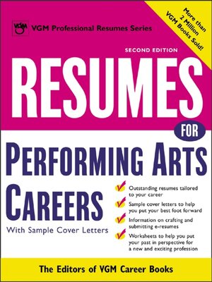 cover image of Resumes for Performing Arts Careers